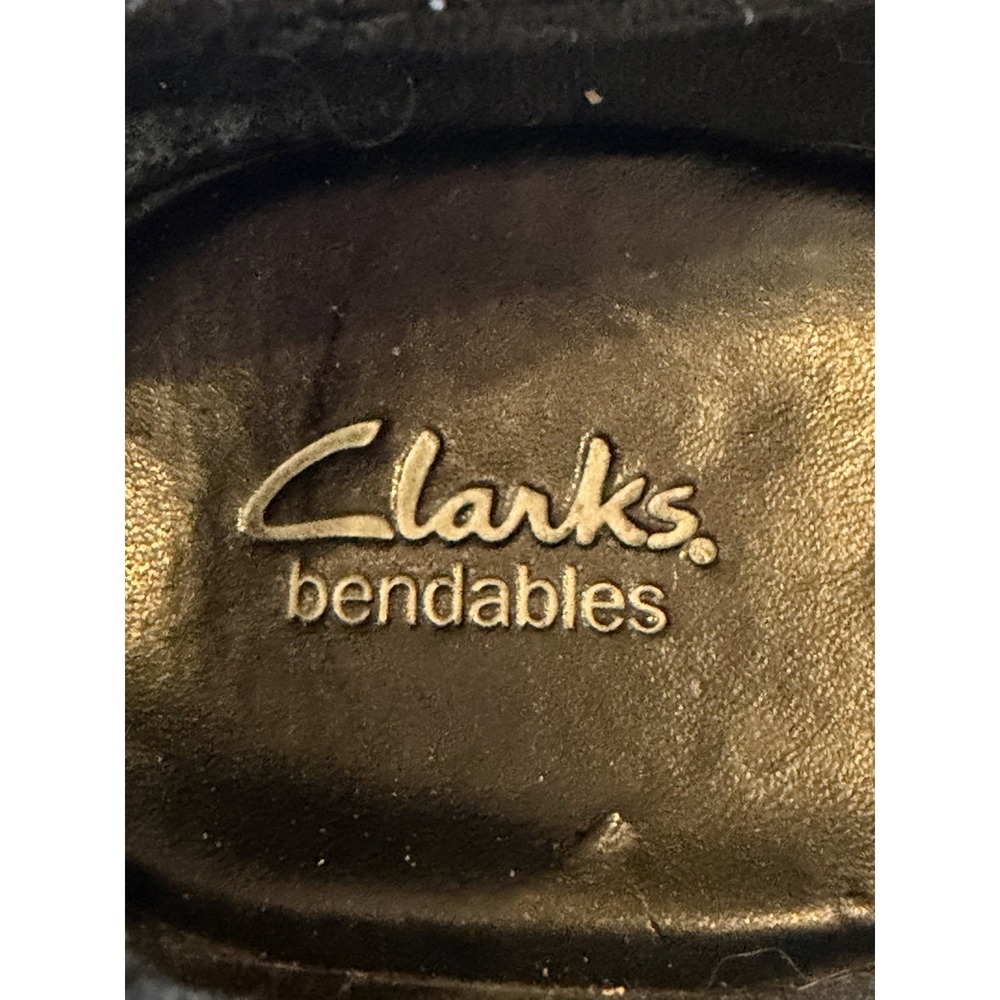 Clarks Bendables Shoes Womens Black Suede Leather Comfort Lace Up Heels Size 8.5 - Picture 6 of 8